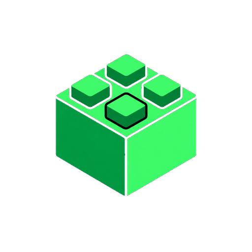 The BRICK logo, a green building block